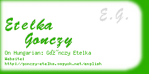 etelka gonczy business card